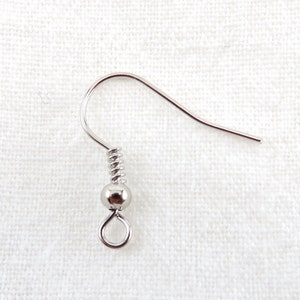 Earring Wire Hook, Hypoallergenic Surgical 316L Stainless Steel French Hook Earring Wire Fish Hook Earring Wire 19mm x 20mm