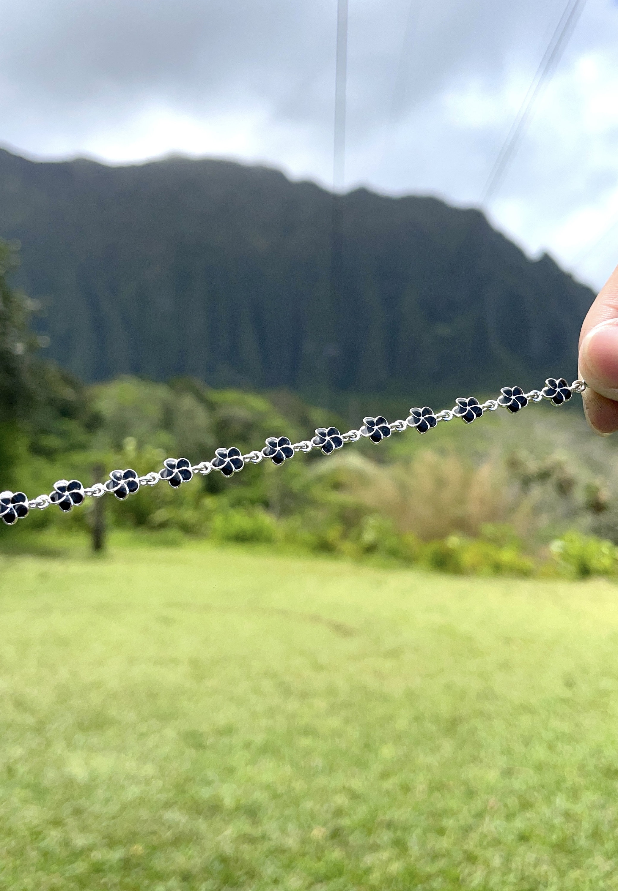 Bracciale Hawaiano Autentico In Argento Sterling Massiccio 925 - Foto 4
