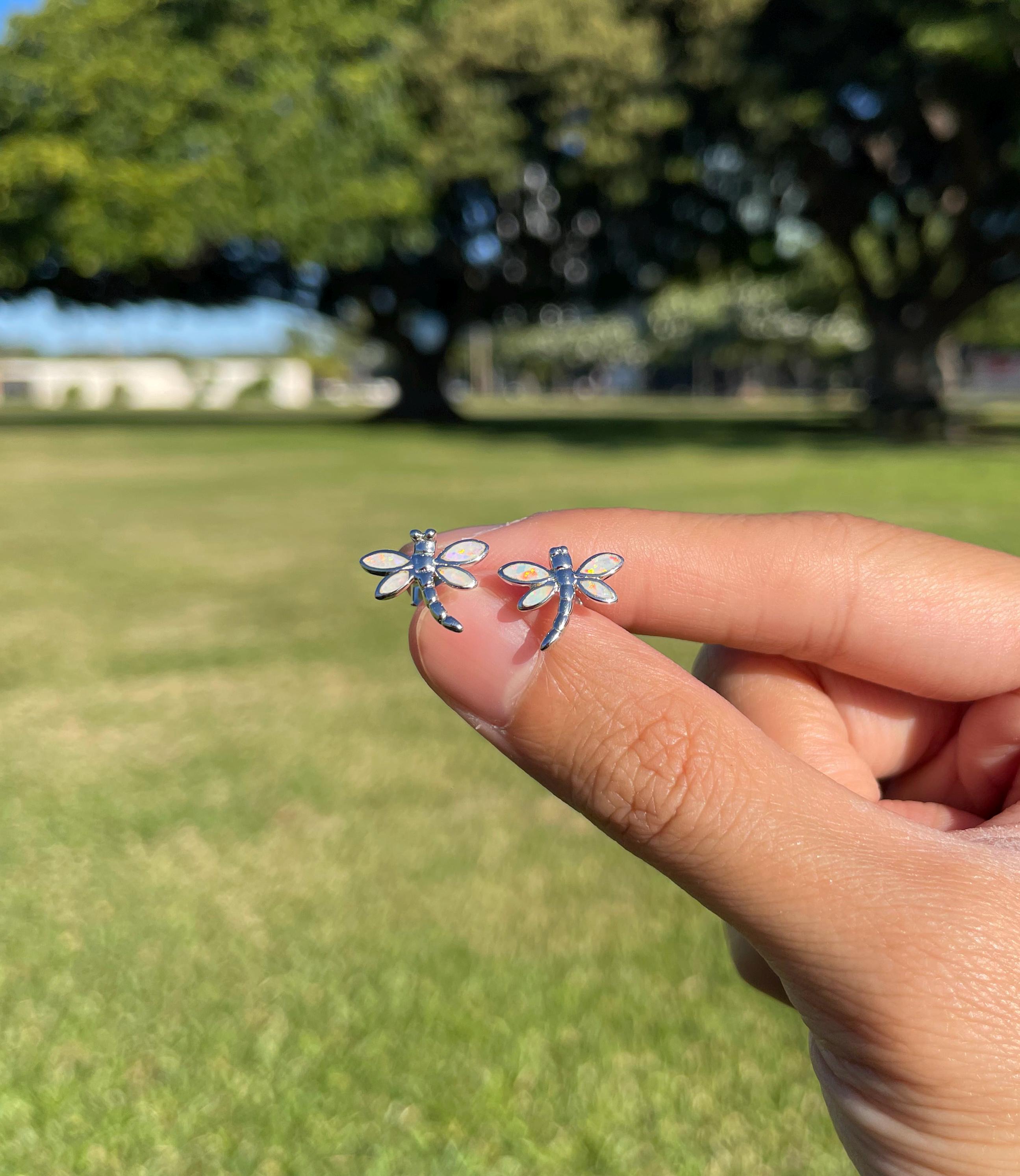Aretes / Pendientes Libélula De Origami En Plata .925 | Meses Sin Interés