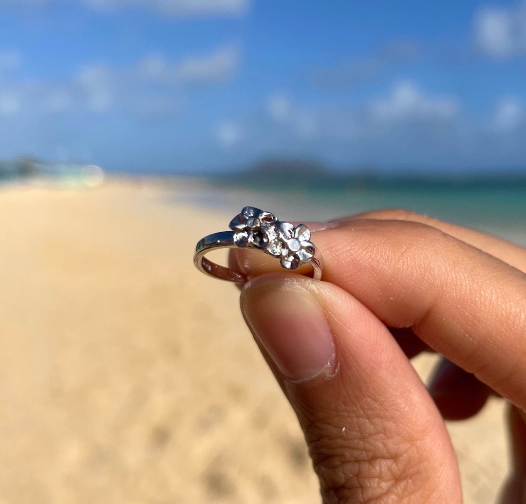 Plumeria Flower Toe Ring, Flower Toe Ring, Silver Fully Adjustable Toe ...