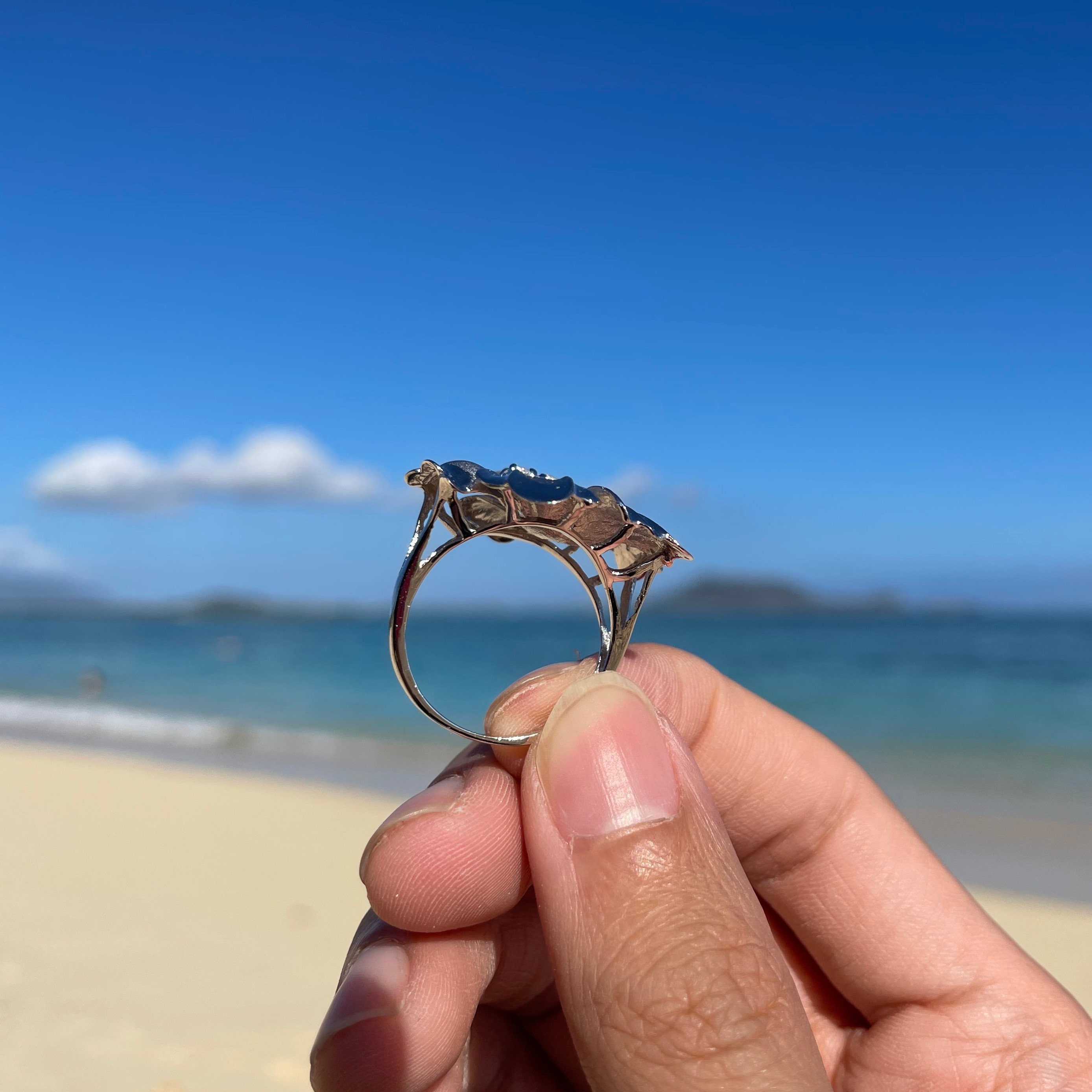 Hawaiian Hibiscus Flower Ring With CZ 925 Sterling Silver, Statement Piece Hawaiian Jewelry 24mm, Nickel Free, Lead Free, Hypoallergenic - Etsy Hawaiian Hibiscus Flower Ring With CZ 925 Sterling Silver, Statement Piece Hawaiian Jewelry 24mm, Nickel Free, Lead Free, Hypoallergenic - Etsy
