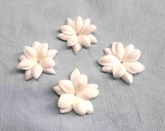 Pikake Flowers for Lei Making - Handcrafted White Stemless Flowers - Realistic Hawaiian Floral Crafts - Car Lei Supplies - Loose Hana Flower