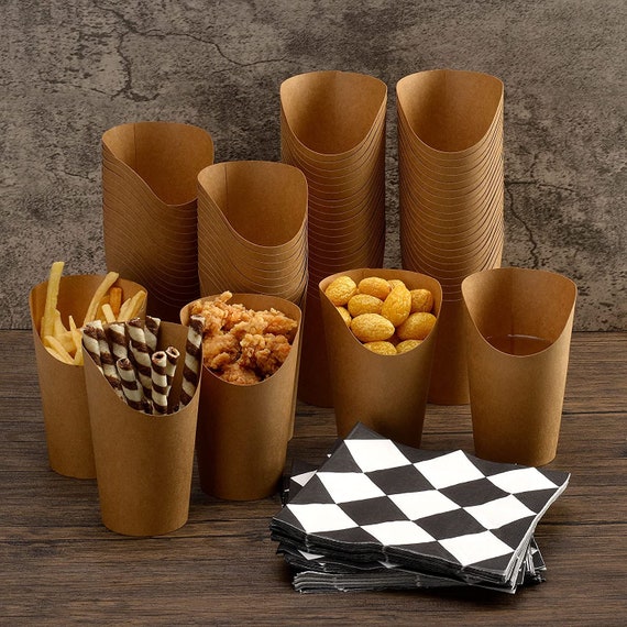 Charcuterie Cups 75 Pcs 16oz Fries Holder Cardboard Snack Cups