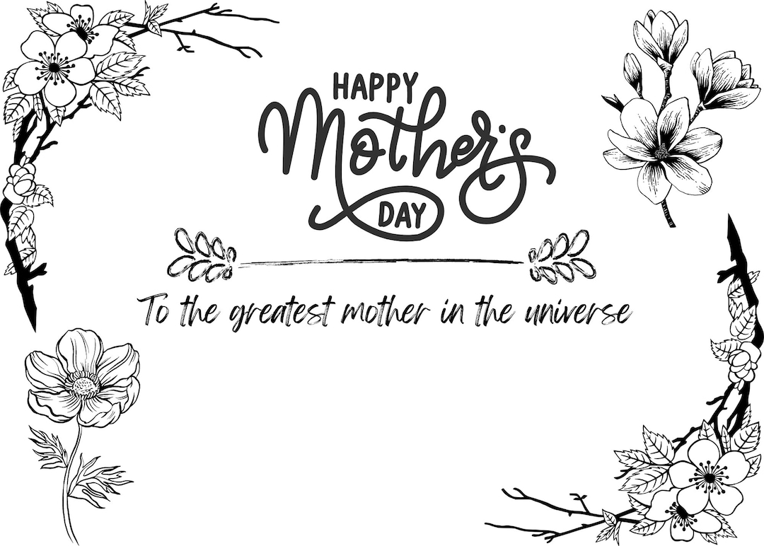 Mothers Day Card PDF Printable File - Etsy