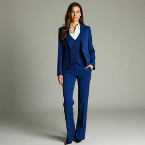 Ensembles pantalons palazzo 3 pièces pour femmes , Costume veste droite et pantalon gilet , Costume pantalon de cérémonie d'été , Costume de demoiselle d'honneur