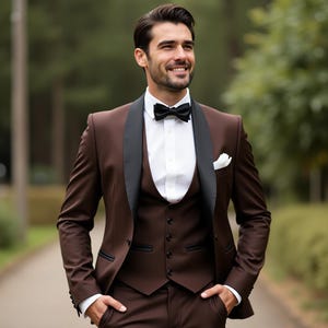 Men 3 Piece Suit , Wedding Tuxedo Jacket , Plus Size Custom Suit , Formal Event Wear Suits Man