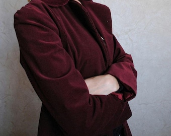 12th Doctor Who inspires corduroy burgundy coat