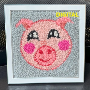 DIGITAL! PINKY Punch Needle/Rug Hooking Pattern Design PDF