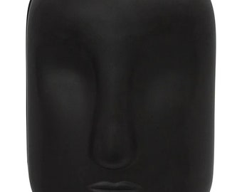 Whimsical Splendor: Impressionistic Glass Vase Black