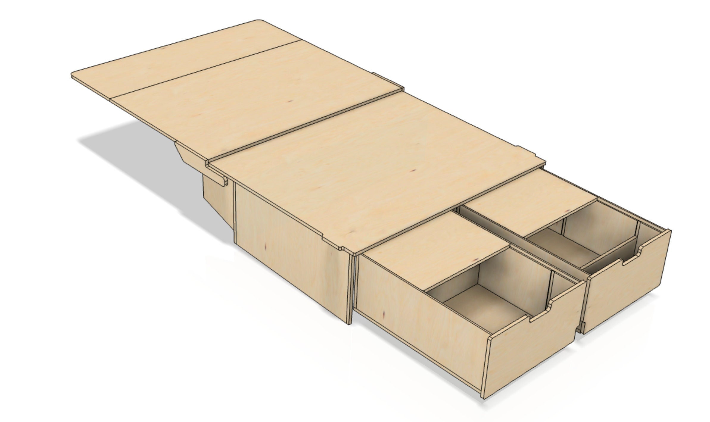 DIY Plans for Dual Drawer Sleeper Platform 4th