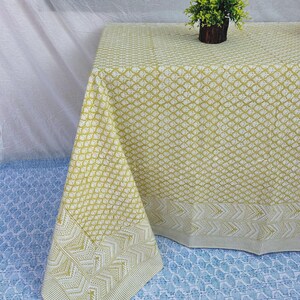 Rectangle Hand Block Printed Tablecloth, Indian Cotton Decorative Beautiful Dining Table Cover, Jaipuri Throw Tablecloth, Home Decor, Gift