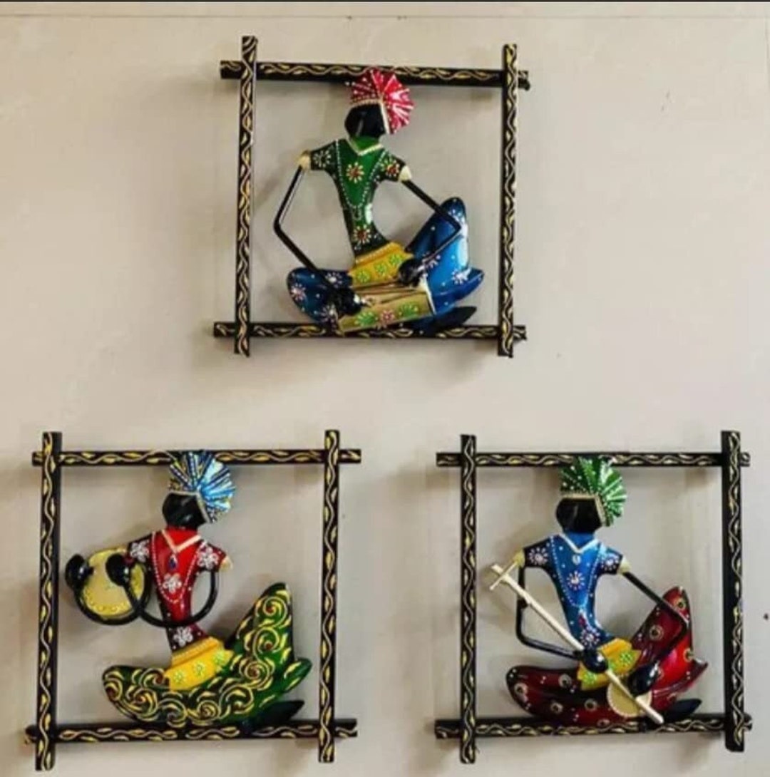 India Rajasthani Metal Wall Art Wrought Iron Handmade Etsy