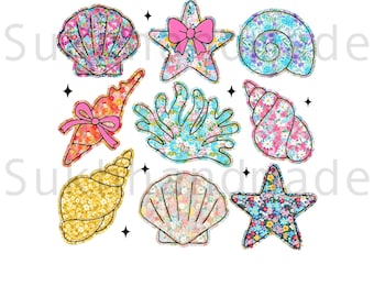 Wildflower Seashell Clam Summer Png, Summer Vibes Png, Floral Summer Png, Summer Beach Png, Wildflower Summer Design, Summer Vacation Png