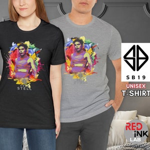 SB19 Tshirt Unisex SB19 Stell T-shirt Posterized Filipino PPOP SB19 Merch Stell Tee A&#39;TIN Fandom Shirt SB19 Gift Tshirt SB19 Stell A&#39;TIN Tee