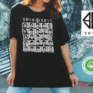 SB19 Tshirt Unisex Gray Print Cutout SB19 Filipino PPOP Idol Cotton Tee Gift for Fan Tee Sb19 T-shirt SB19 Modern Stylish Tee SB19 Shirt