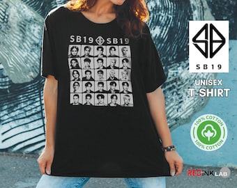 Camiseta SB19 unisex con estampado gris recortado, camiseta de algodón SB19 de ídolo filipino PPOP, regalo para fans, camiseta SB19, camiseta moderna y elegante, camiseta SB19