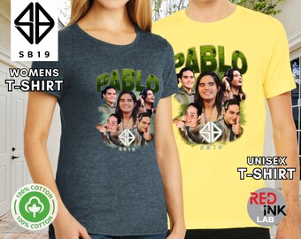 Camiseta SB19 unisex para mujer, camiseta SB19 Pablo, caras felices, camiseta filipina PPOP SB19 Pablo, mercancía SB19, regalo para fans de A'TIN, camiseta de concierto SB19 Pablo