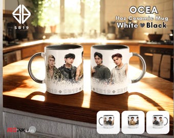 Tazas SB19 V.1, regalo A'TIN, colección de tazas para fans, artículos para beber, taza de cerámica, Pablo, Josh, Stell, Ken, Justin, taza de fan, merchandising SB19, merchandising