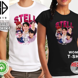 SB19 Tshirt Unisex Womens SB19 Stell T-shirt Happy Faces Filipino PPOP SB 19 Stell Tee SB19 Merch A&#39;TIN fan Gift SB19 Stell Concert T-shirt