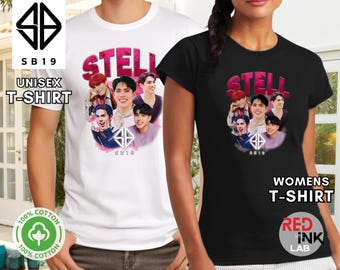 SB19 Tshirt Unisex Womens SB19 Stell T-shirt Happy Faces Filipino PPOP SB 19 Stell Tee SB19 Merch A'TIN fan Gift SB19 Stell Concert T-shirt
