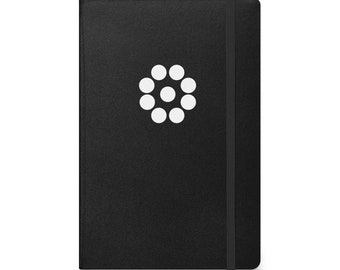 Falcon 9 Hardcover Bound Notebook (Black/Navy/Blue)