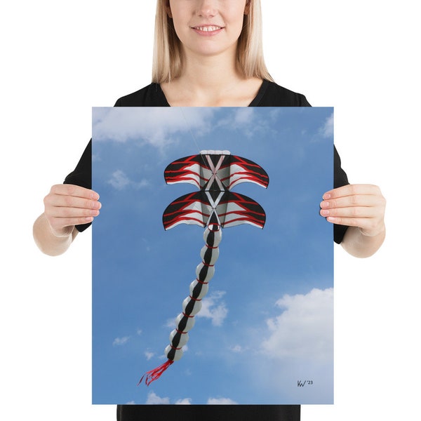 Shinto Dragonfly Lantern Tail Kite Poster