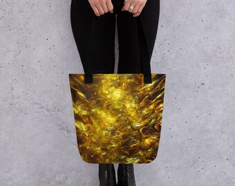 Twisted Gold Tote Bag