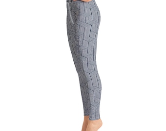 Tessellated Stitch Optical Illusion Yoga Leggings