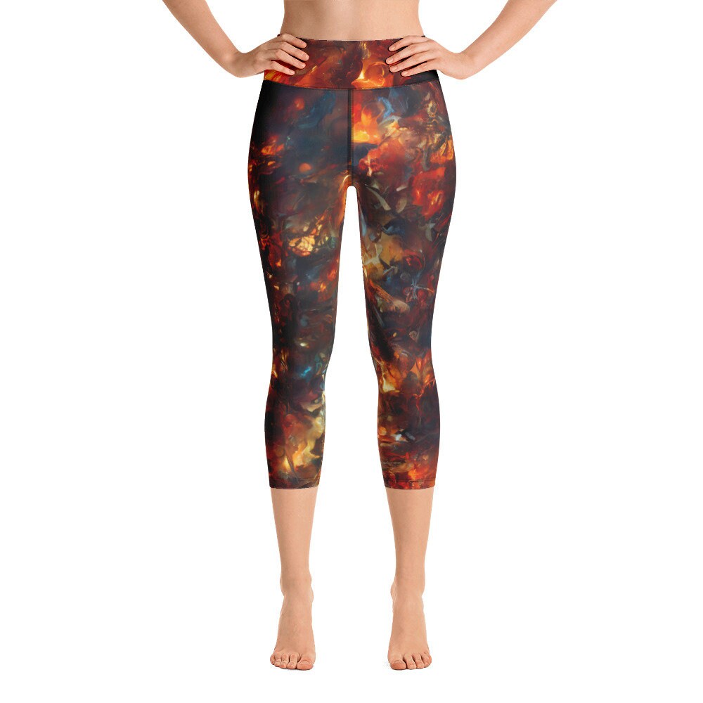 Fractal Yoga Leggings (Blood Red) – Comfortable Culture