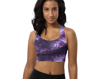 Ethereal Purple Longline Sports Bra