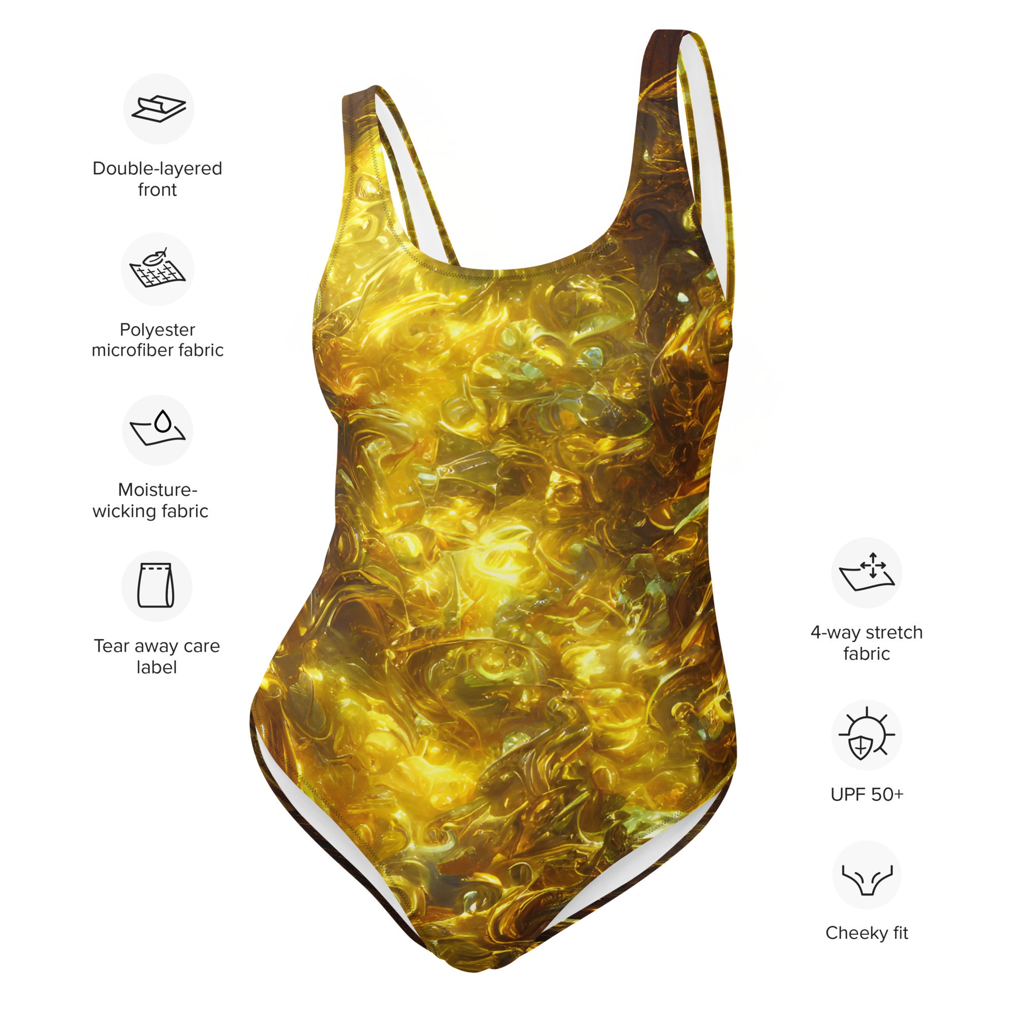 Twisted Gold One-piece Swimsuit - Etsy
