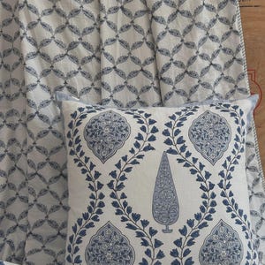Handmade Cotton Block Print Quilt: Reversible Floral Bedspread image 12