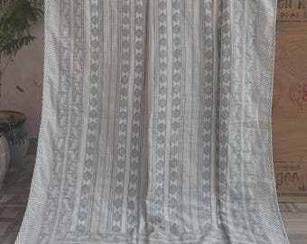 Colcha Dohar con estampado de bloques de Jaipur, manta de algodón india para cama, decoración del hogar