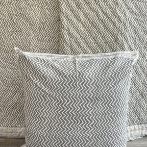 Block Print Indian Cushion Cover, Handcrafted Cotton Decorative Pillow Cover, Modern Farmhouse Decor, Designer Throw Pillow Cover, Gifts