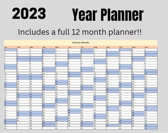 2023 Year Planner and Dated Calender