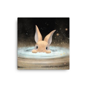 Bunny Rabbit Unique Art Galaxy Canvas