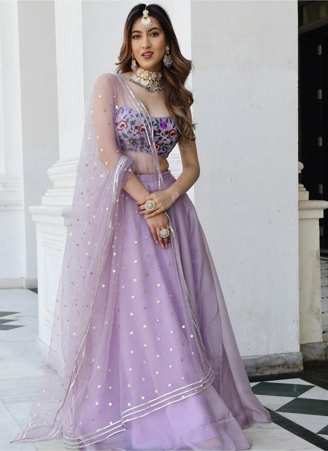 Beautiful Lavender Lehenga Choli