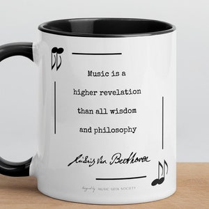 Classical Composer&#39;s Quote Coffee Mug | Classical Music | Musician & Music Teacher Gifts