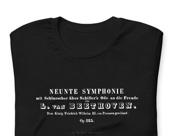 Beethoven's 9th Symphony Unisex T-Shirt | Classical Music, Music Teacher & Musician Gifts