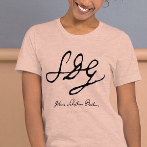 Bach&#39;s Signature Unisex T-Shirt | Classical Music, Composer Signature & Music Teacher Gifts