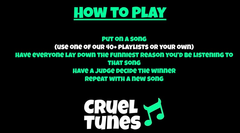 Cruel Tunes The Hilarious Adult Party Game for Music Lovers | Fun Game for Pregames, Game Nights, and Drinking Games | Perfect Holiday Party image 6