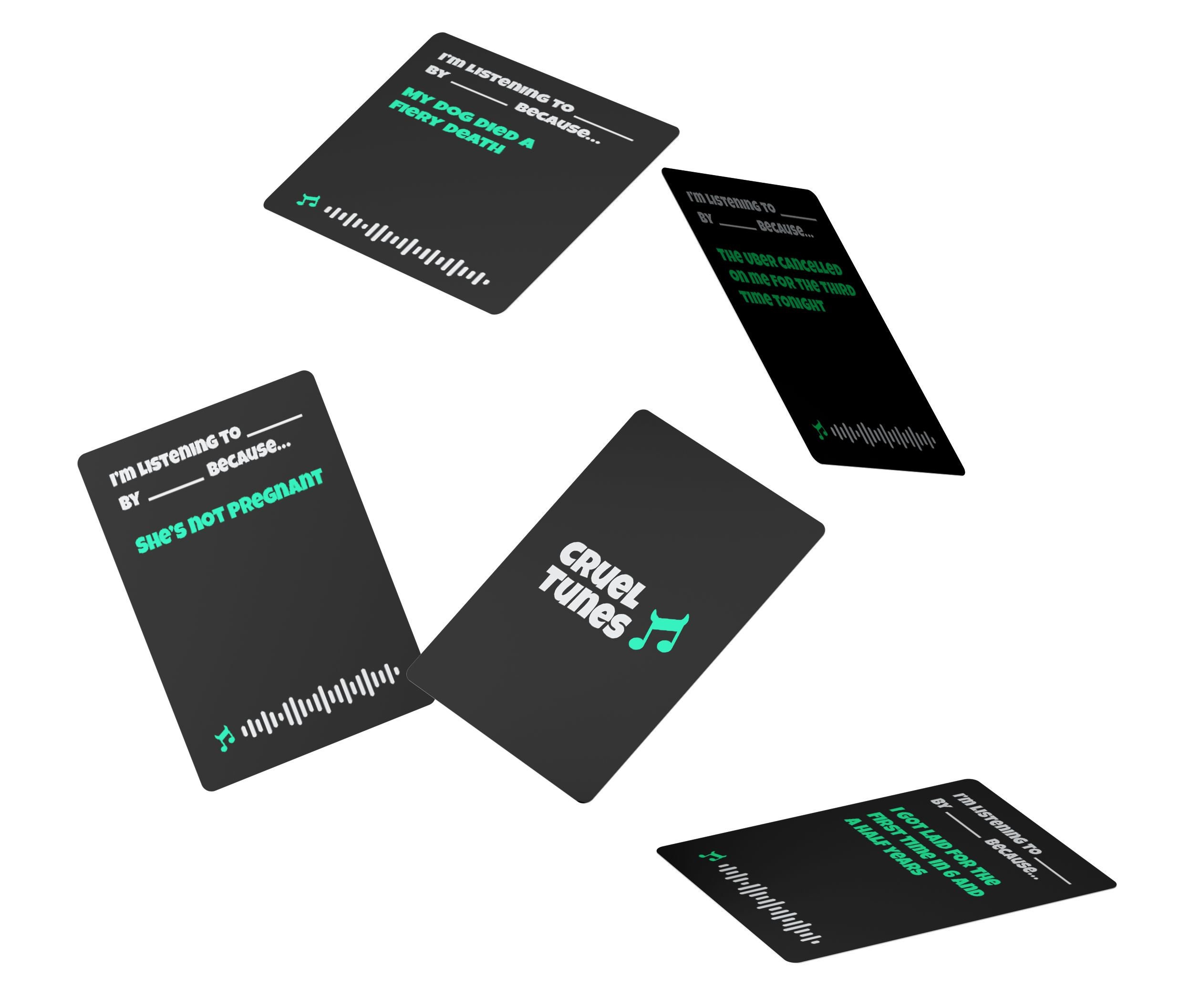thumbnail image 2 of Cruel Tunes Adult Party Game - Hilarious Music Trivia & Roasting Game For Game Nights, Pregames, Parties 2 of 13