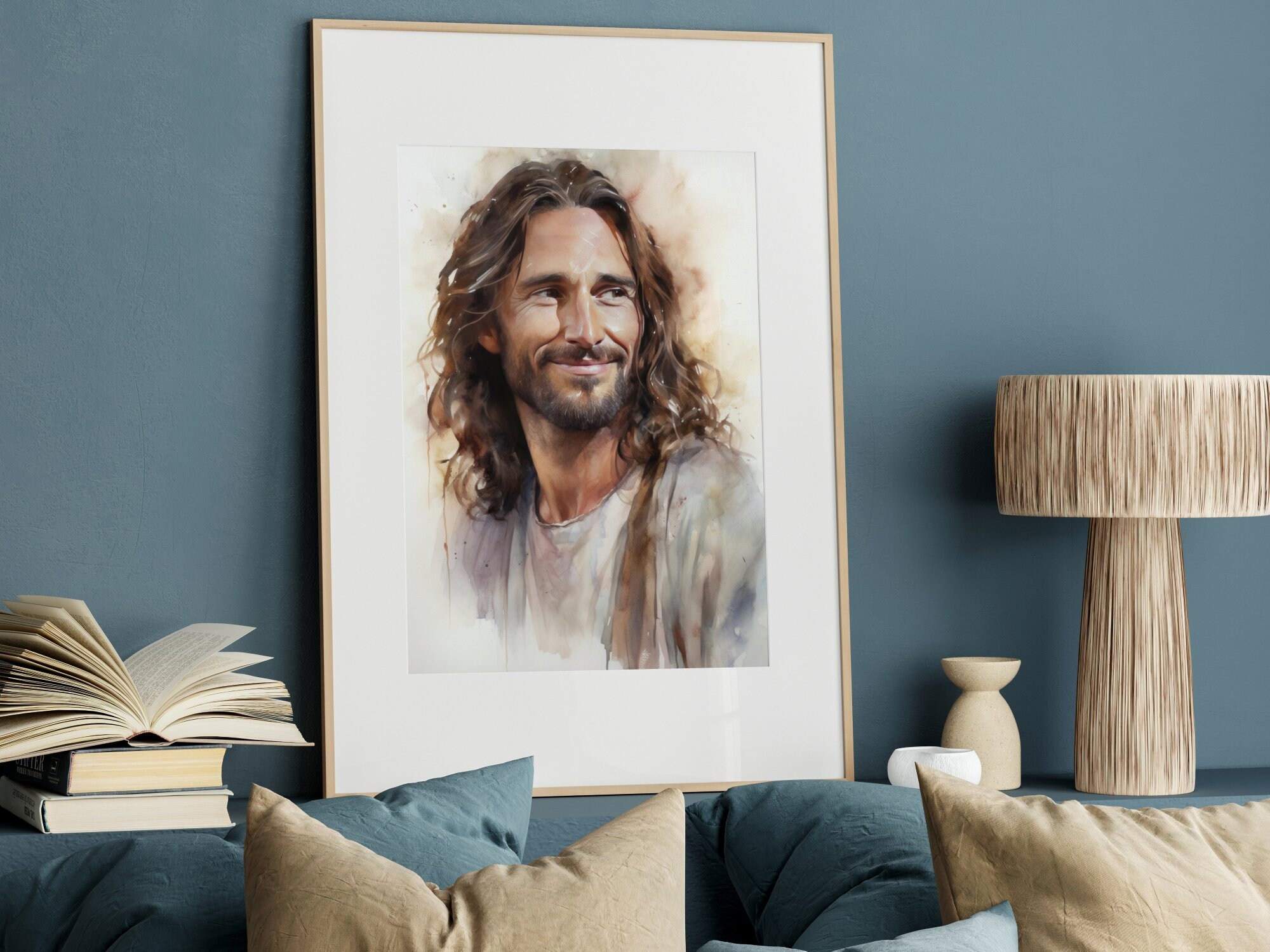 Jesus, Our Smiling Friend Poster Painting Print Bible Verse Wall Art ...