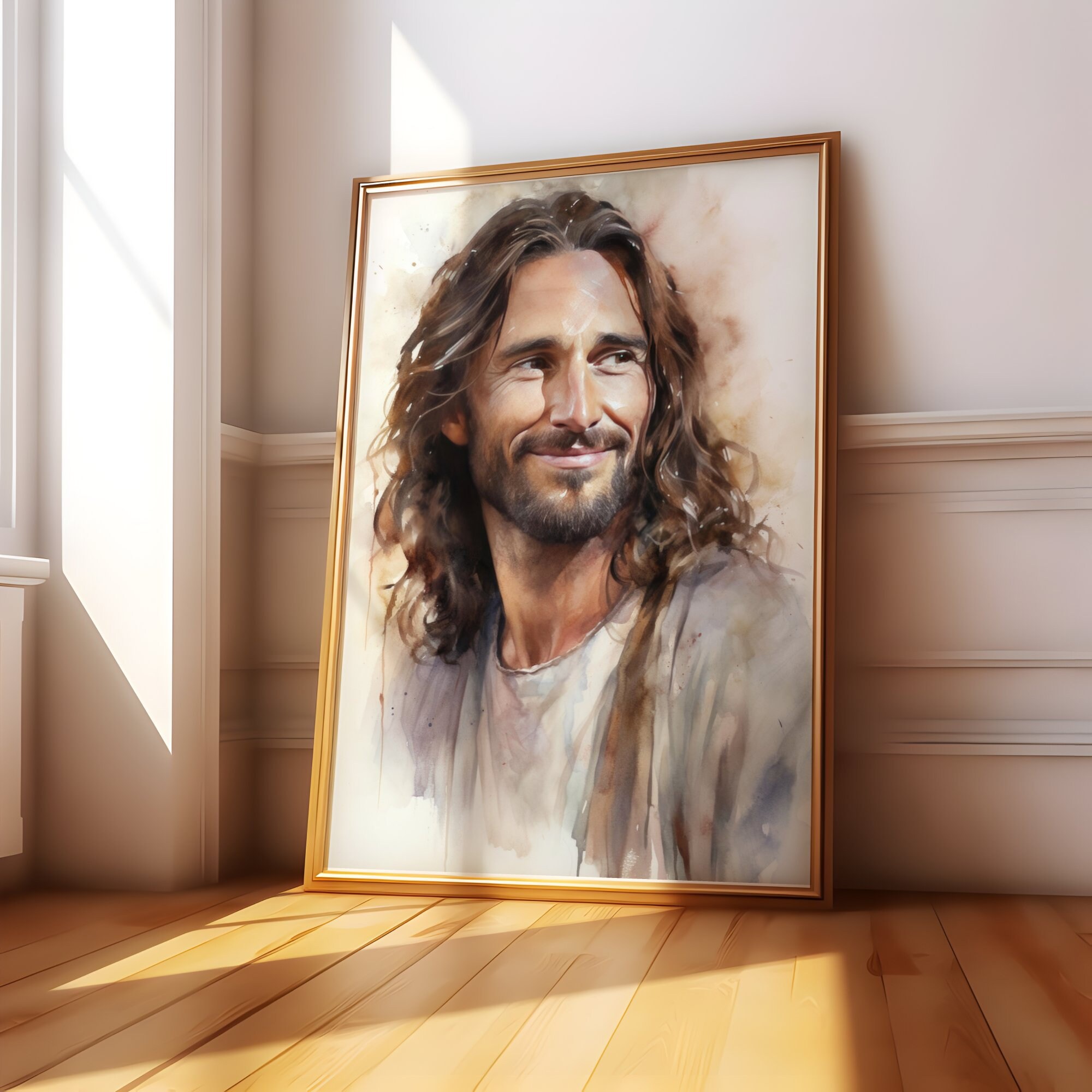 Jesus, Our Smiling Friend Poster Painting Print Bible Verse Wall Art ...