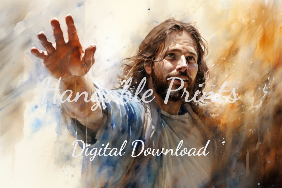 Jesus Calms Our Storms Jesus Painting The Living Christ Etsy
