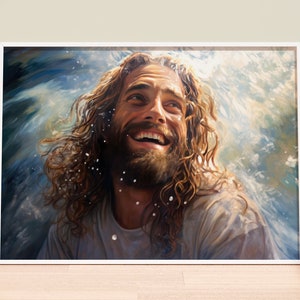 Jesus Smiling in the Storm | Smiling Jesus | Jesus Painting | The Living Christ | Jesus Watercolor | Picture of Jesus | Jesus Art | LDS Art