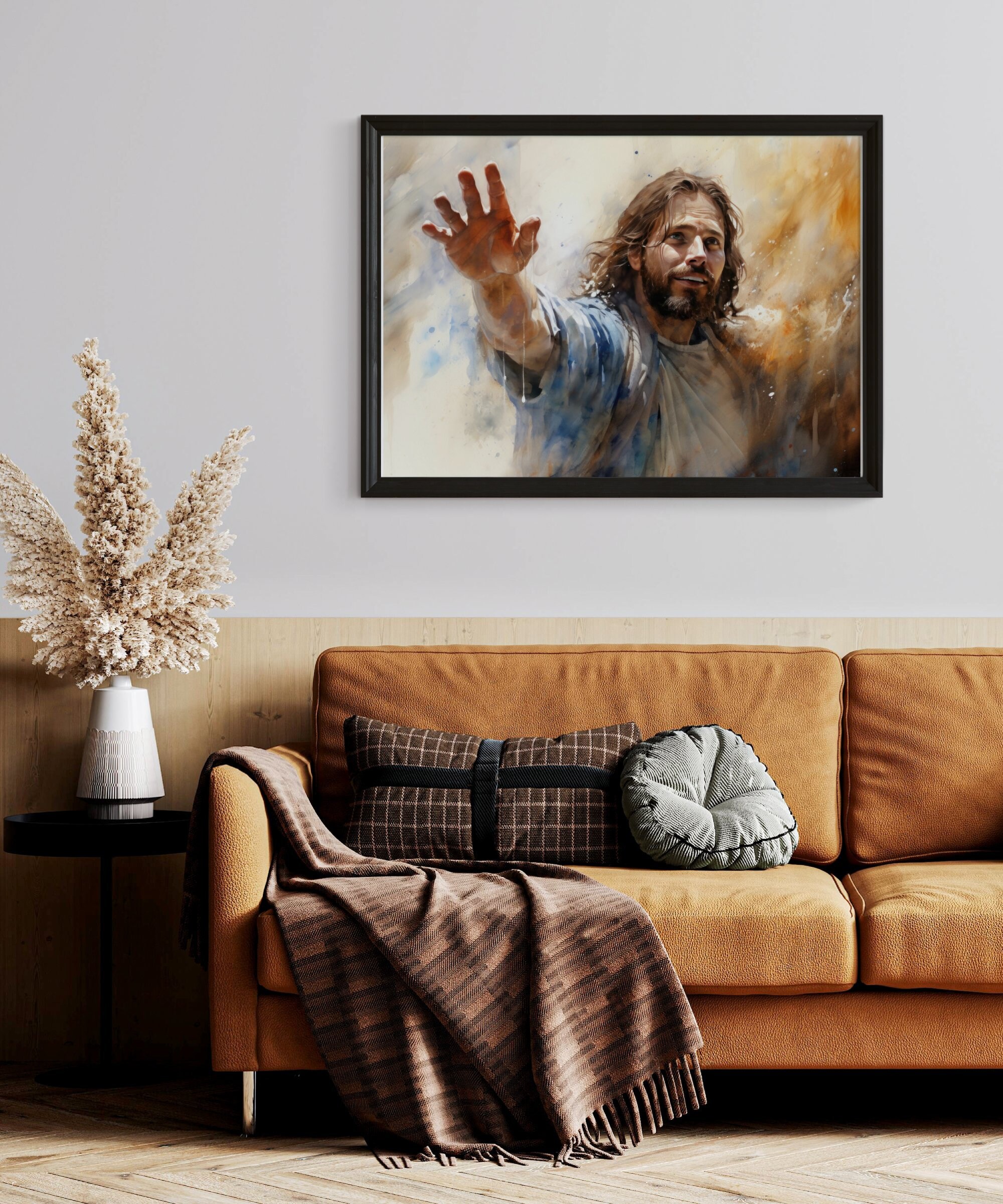 Jesus Calms Our Storms Jesus Painting The Living Christ Etsy