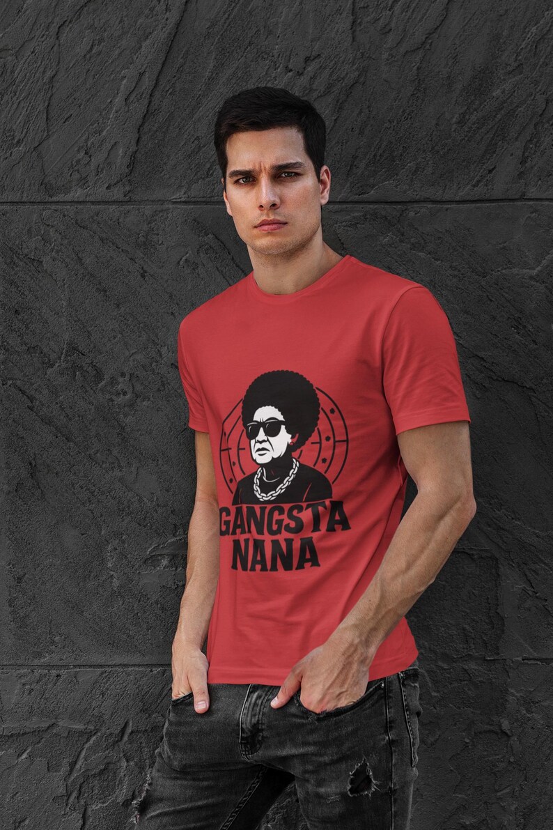 Gangsta Nana T-Shirt: Funny Grandma Hip Hop Style Graphic Tee image 8
