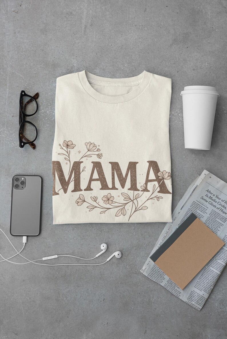 Camisa floral bohemia para mamá - Camiseta retro para el Día de la Madre imagen 1