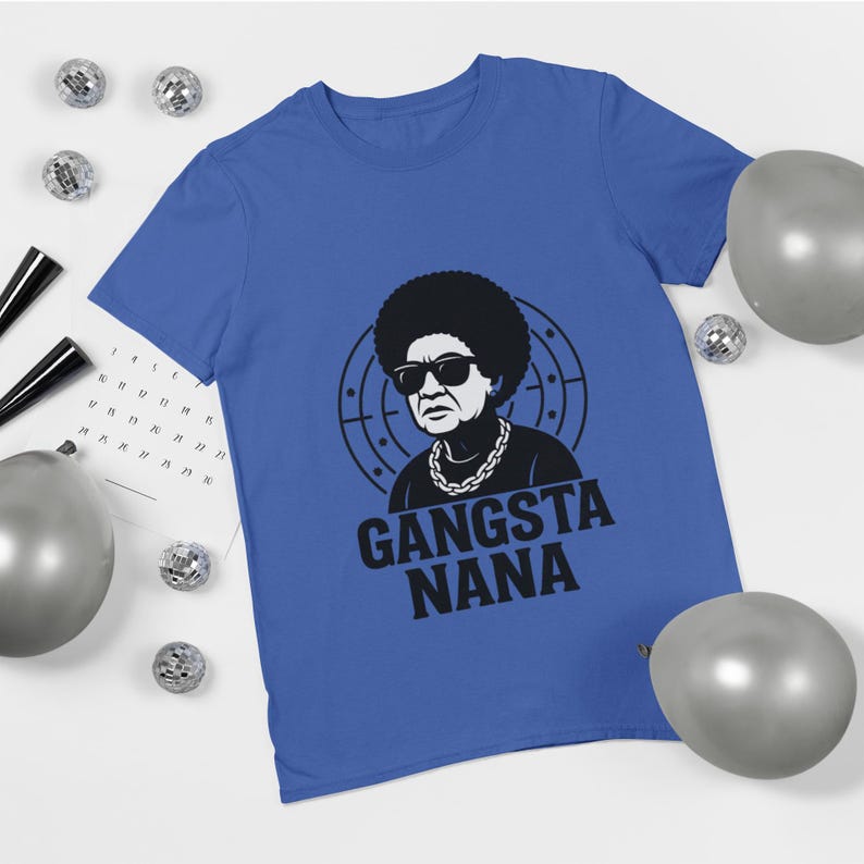 Gangsta Nana T-Shirt: Funny Grandma Hip Hop Style Graphic Tee image 6